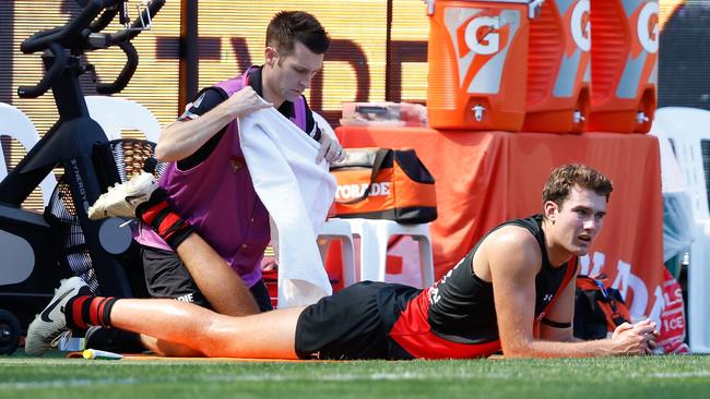 Zach Reid has struggled to stay on the park. Picture: Dylan Burns/AFL Photos via Getty Images