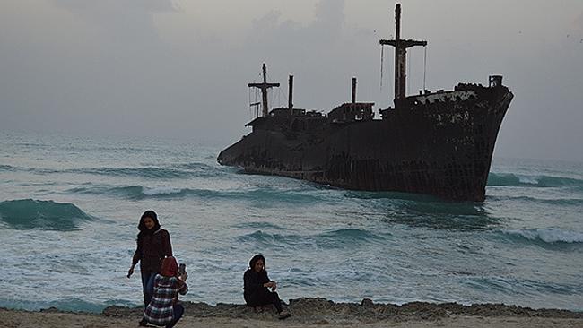 The shipwreck known as "Greek Ship" is one of Kish's most popular attractions and photo-op sites, ju...