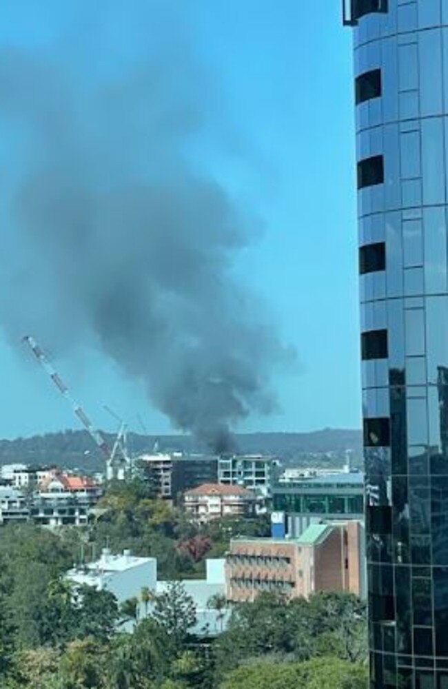 Smoke from the fire could be seen from kilometres away. Picture: Supplied