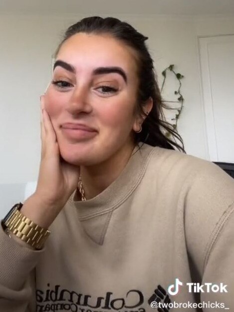 Alex Hourigan’s compelling theory about Abbie’s racy posts was correct. Picture: TikTok/TwoBrokeChicks