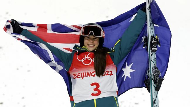 Jakara Anthony won gold for Australia in the women’s moguls. Picture: Christophe Pallot/Agence Zoom/Getty Images