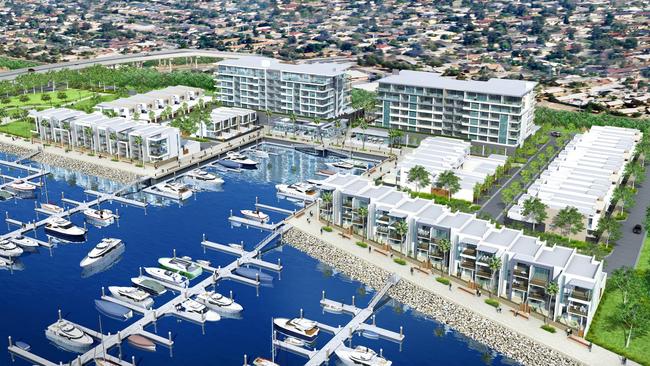 An artist’s impression of the defunct Newport Quays development in Port Adelaide. 