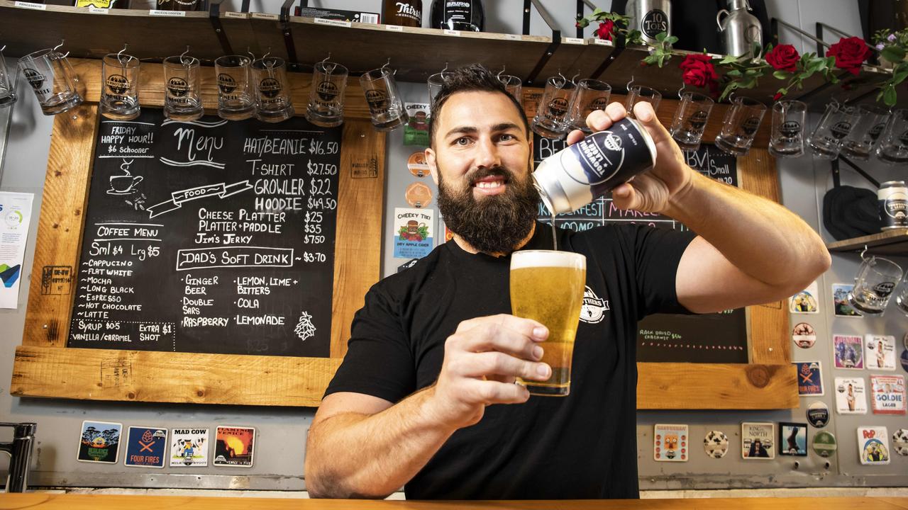 TOP TAX DROP: Adrian Cubit from Toowoomba’s 4 Brothers Brewing said the Federal Government’s new tax exemptions for small breweries are exactly what the industry needs to expand and offer more job opportunities. Picture: Mark Cranitch