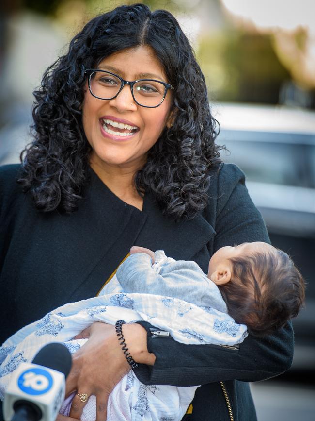 Samantha Ratnam MP with daughter Malala. Picture: Jay Town