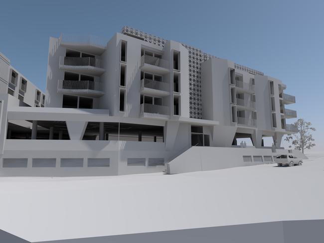 An artist’s image of the proposed Kooroora chalet development at Mt Buller by the Grollo Group.