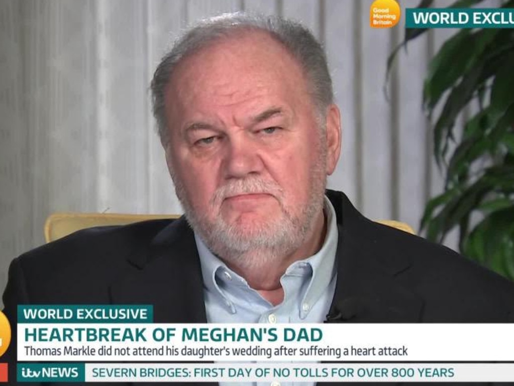 Thomas Markle leaked Meghan’s letter to the press. Picture: Supplied