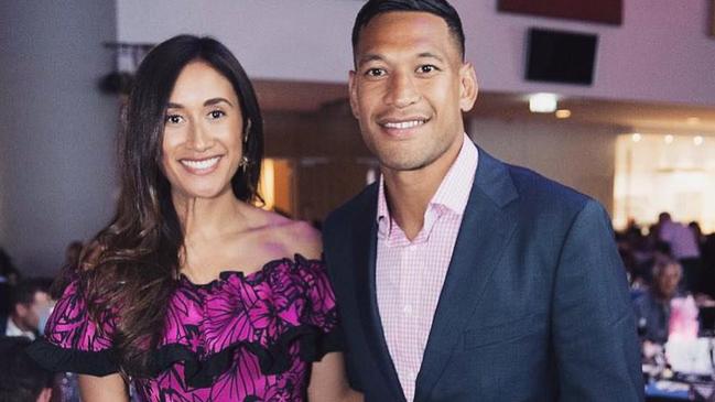 Maria and Israel Folau. Picture: Twitter.