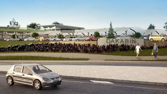 Artists impression of the new Woolworths shopping centre development at Dakabin.