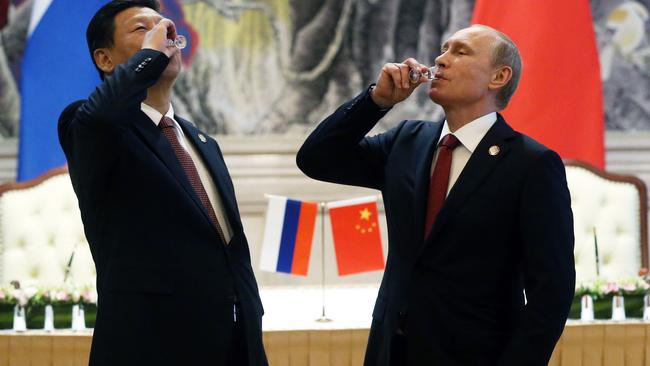 China and Russia are increasingly challenging the US. Picture: Getty Images.