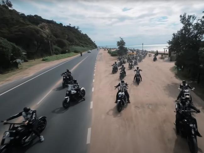 The videos capture bikies roaring through Victoria’s country side. Picture: Supplied