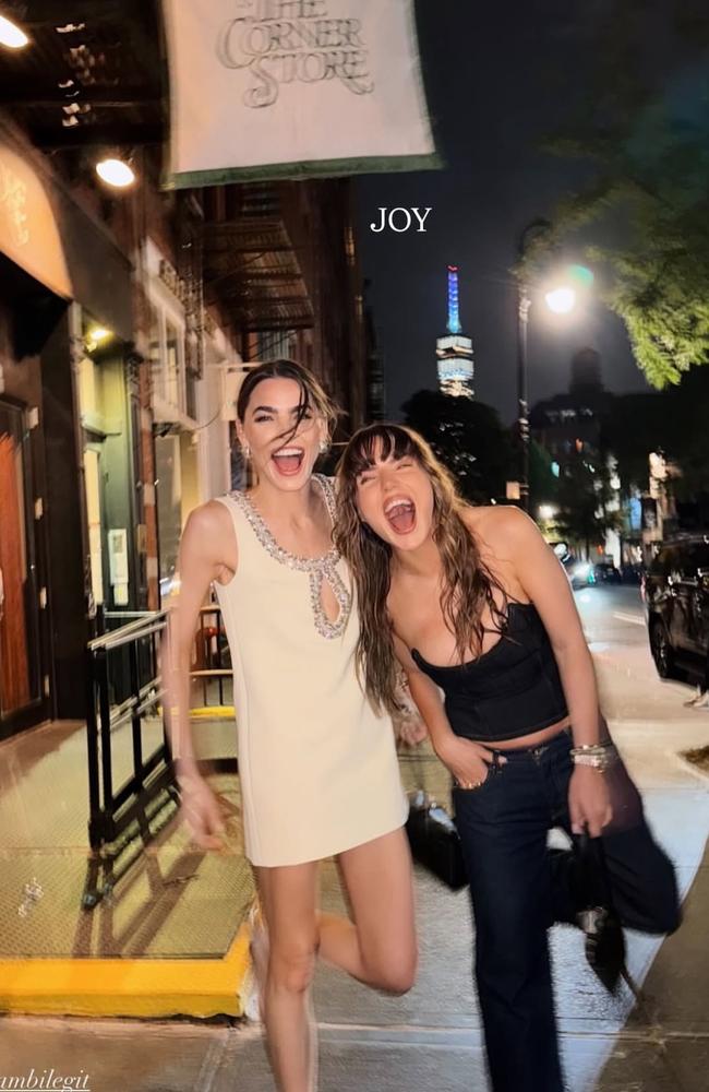 Aussie model Bambi Northwood-Blyth (left) celebrated her birthday in New York with friends on the weekend. Instagram ,