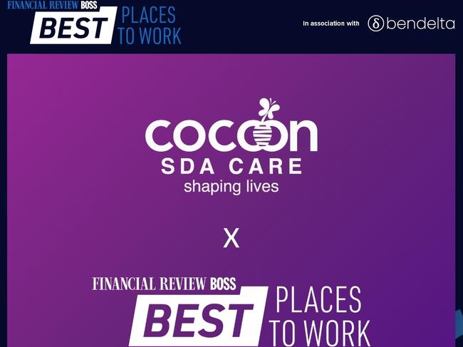 Cocoon SDA Care website claims it is one of the best places to work. Supplied