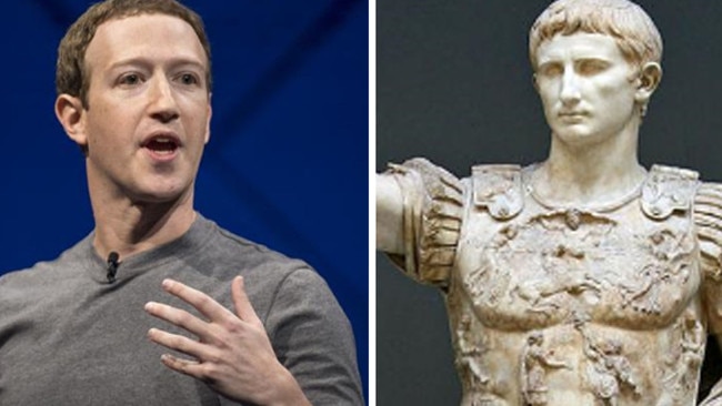 Facebook founder Mark Zuckerberg’s admiration for Augustus.