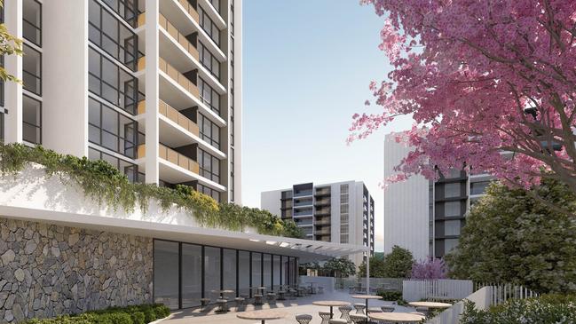 Artist impression of Homecorp's $200m Capital Court build-to-rent development at Varsity Lakes.