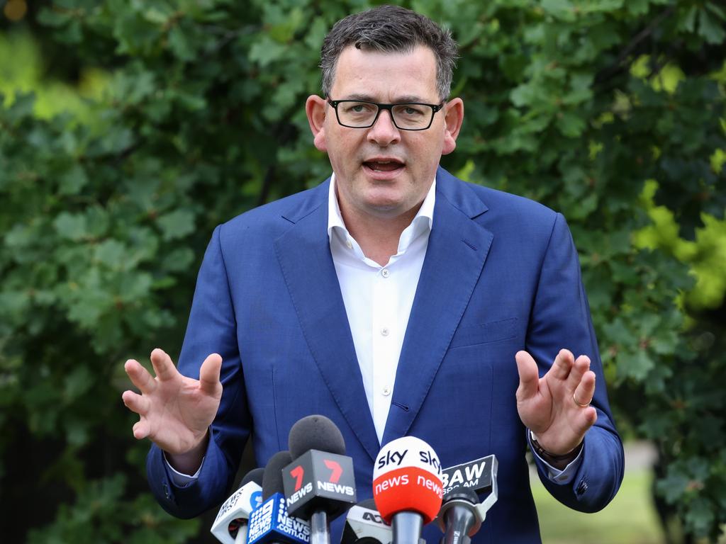 Daniel Andrews stunned the world by announcing the cancellation of the Games in July last year. Picture: Ian Currie