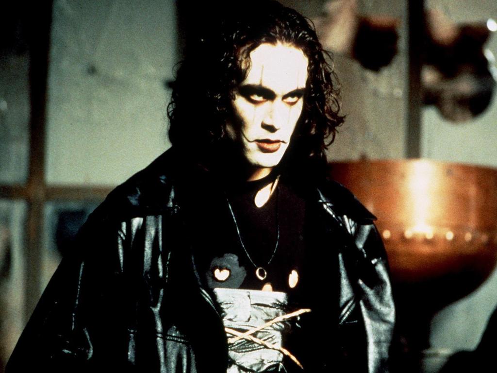 Brandon Lee in a scene from The Crow.