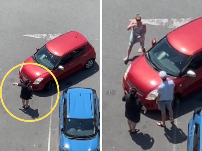 Woman locked in standoff over car space. Picture: TikTok@grace_esma_iris