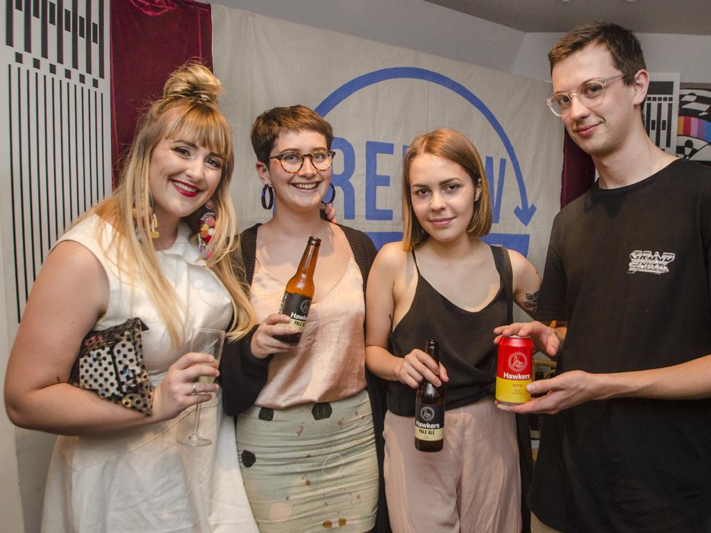 Ashlin Wright,Eleanor Small, Isabella McRae and Dave Court at Renew Adelaide’s annual celebration with its community and business partners at Raj House. Picture: Zezette Lindqvist