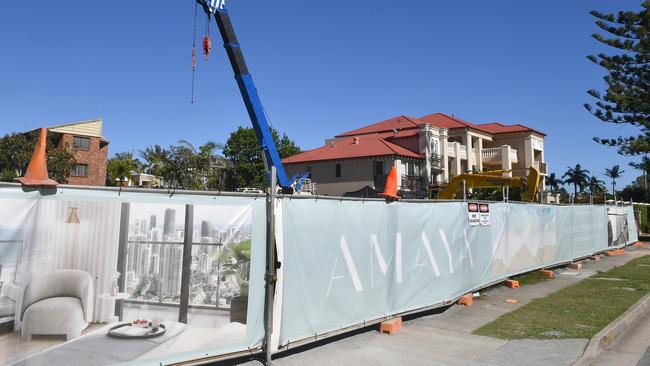 The Amaya construction site was idle on Monday May 8, 2023. Picture: John Gass