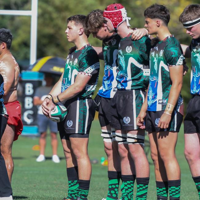 Tyler Maybery (left). GPS First XV rugby between Nudgee College and BBC. Photos by Stephen Archer