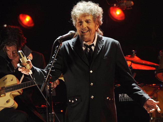 Bob Dylan performs in Los Angeles in 2012.  Picture:  AP