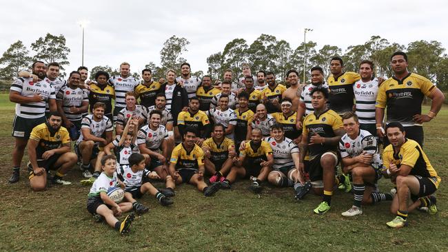 Penrith and Warringah players after their match at Nepean Rugby Park. Picture: Karen Watson.