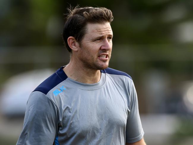 Broadbeach United coach Lee Vernon in 2017. Picture: David Clark