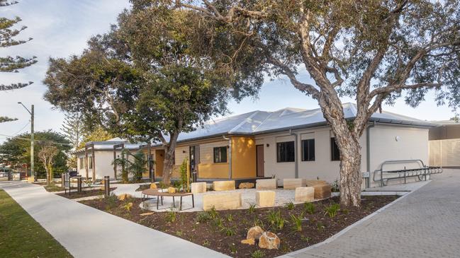 The repurposed former Byron Bay District Hospital, Yarning Circle facing Shirley Street, at the newly named Byron CoLab on Arakwal Country.