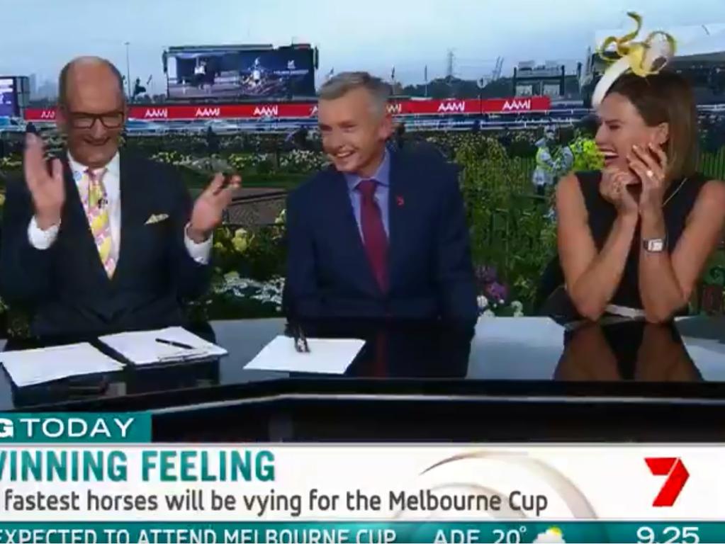 Bruce McAvaney left the Sunrise crew in stitches