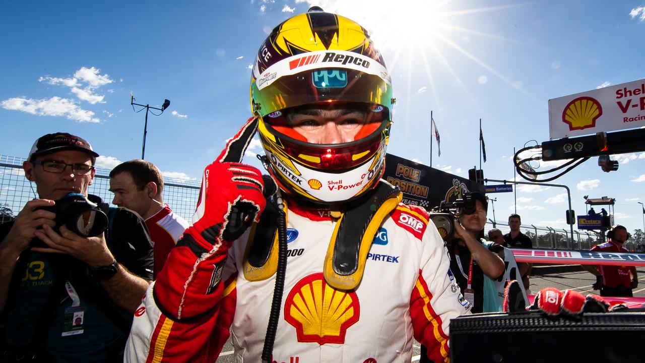 It marks 100 poles for Dick Johnson, and 58 poles for Scott McLaughlin.