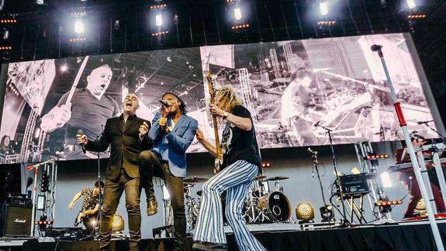 Newsboys are known for their high energy shows. Picture: Caleb Cook