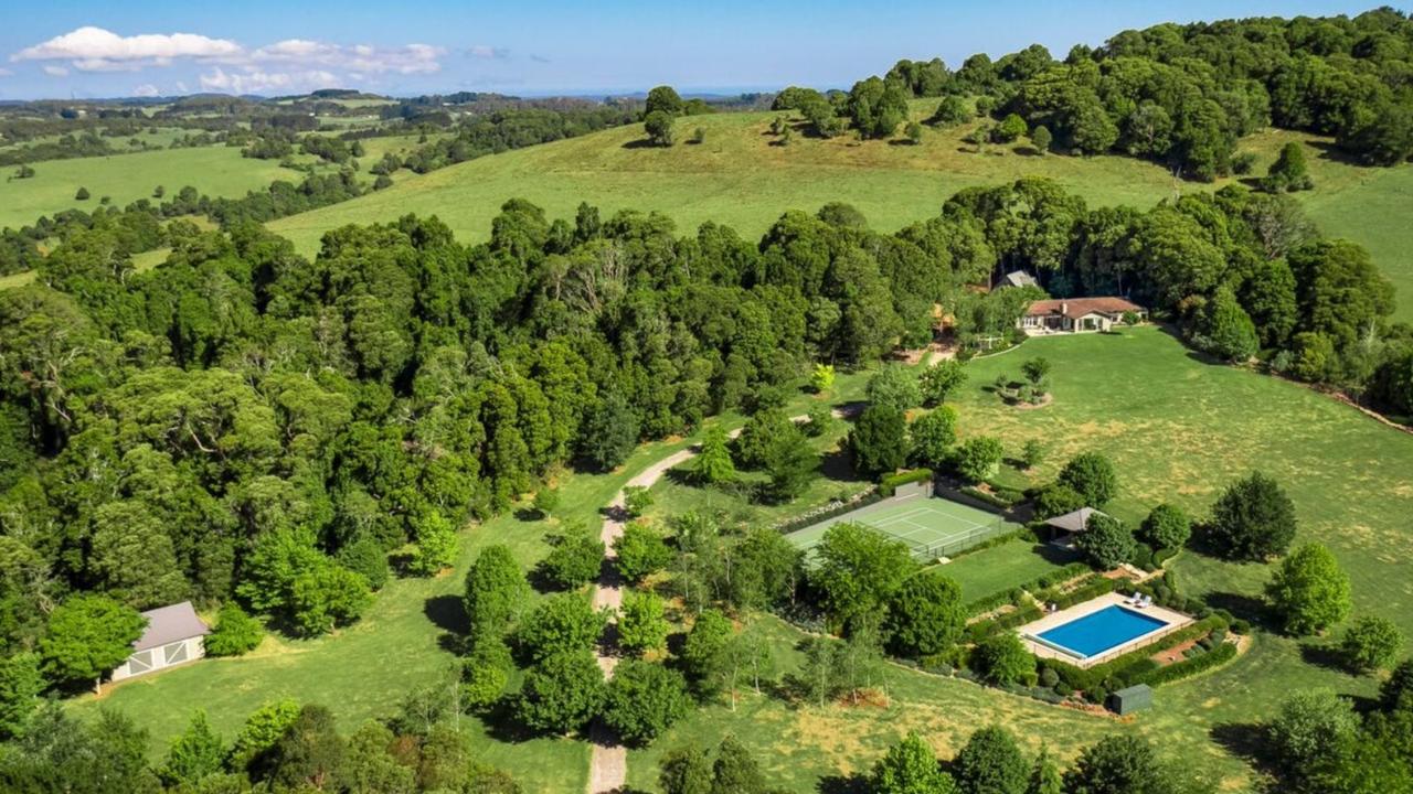 Michelle Bridges’ home features a swimming pool and tennis courts. Picture: Supplied