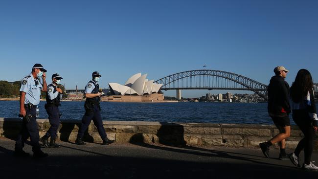 Police on patrol in Sydney. Picture: Getty