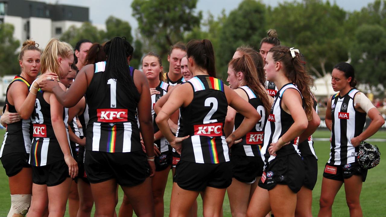 Time has been shaved off the breaks to keep AFLW matches close to two hours in duration. Picture: Dylan Burns / Getty Images