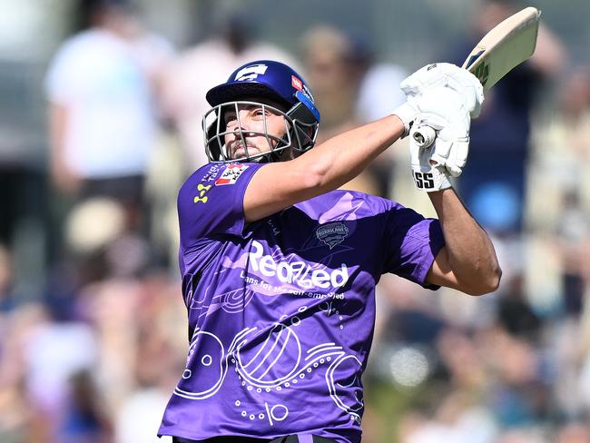 Hobart big hitter Tim David. Picture: Steve Bell/Getty Images