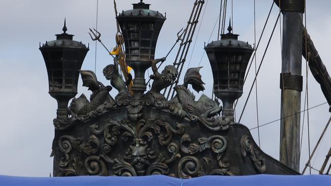 Thar she blows: The Black Pearl docked at Helensvale. Picture: Jerad Williams.