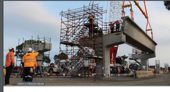 The U-trough design which was used at Mernda. Source: Facebook