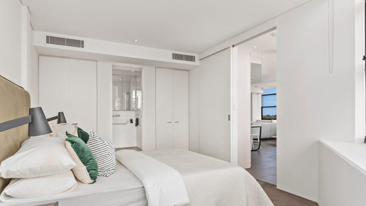 One of the three bedrooms.