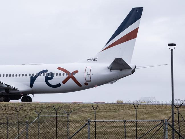SYDNEY, AUSTRALIA - NewsWire Photos May 6, 2021: A Rex (Regional Express) aircraft taxiing at Sydney Airport.Picture: NCA NewsWire / James Gourley