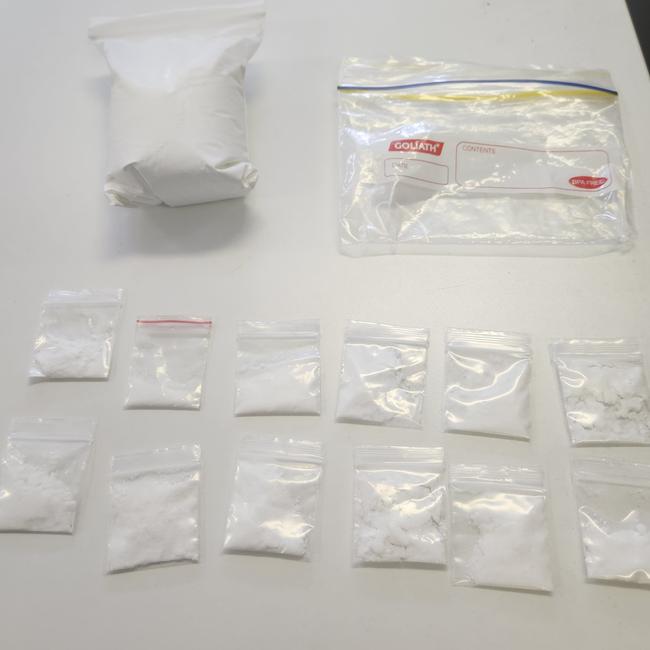 Seizures included amounts of cocaine, methylamphetamine, GHB and cannabis. Pictures: QPS