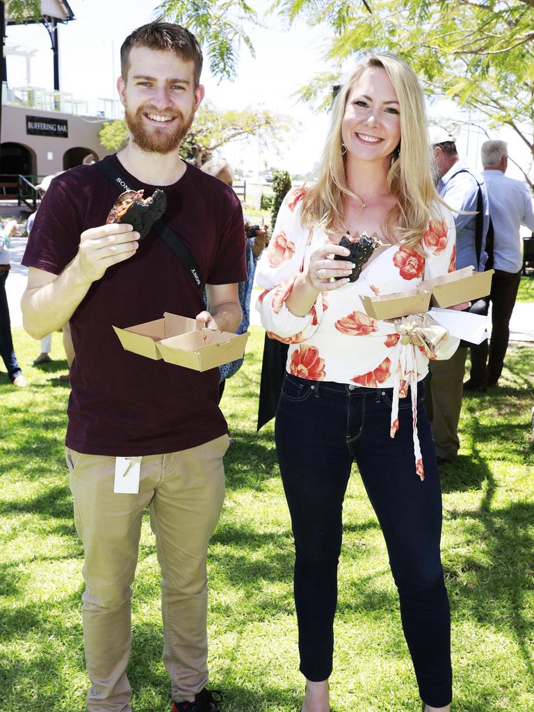 Michael Bliss and Christy Johns at the Droughtmaster Australia beef launch at Brisbane Racing Club. Socials: Damien Anthony Rossi | Picture: Claudia Baxter Photography