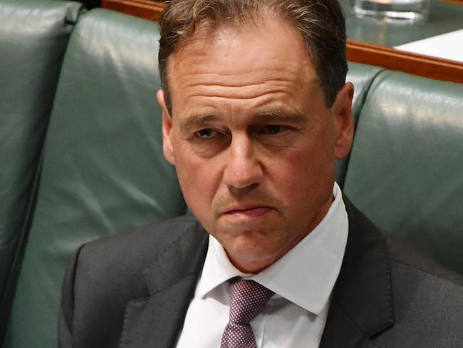 Minister for Health Greg Hunt during Question Time in the House of Representatives at Parliament House in Canberra, Wednesday, December 5, 2018. (AAP Image/Mick Tsikas) NO ARCHIVING