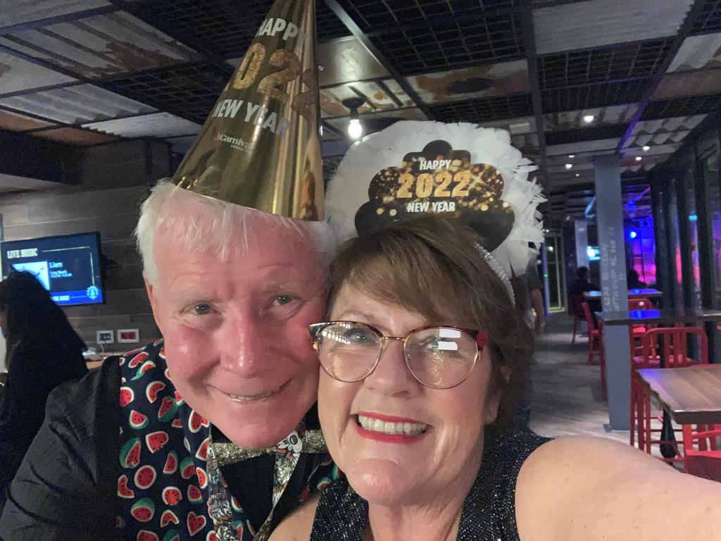Patrea and Ed Stuttard, from the Gold Coast, during their cruise on Carnival Radiance.