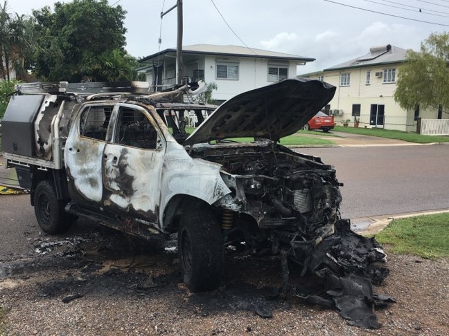 Stolen Hilux set on fire behind Gill Park on Grosvenor Street