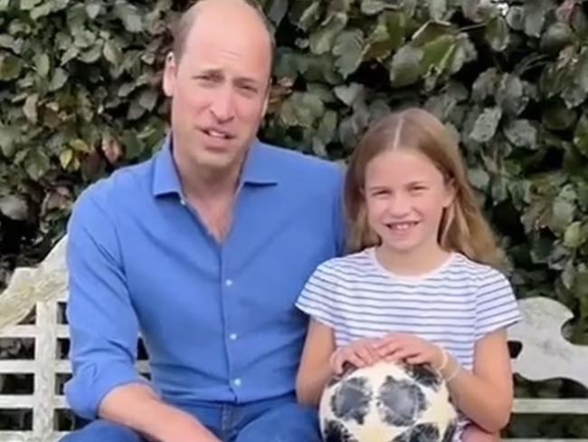 Prince William and Princess Charlotte issued a video message to the UK women's football team. Fans were not impressed.