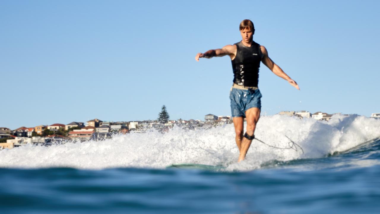 Max surfing when most people are at work.