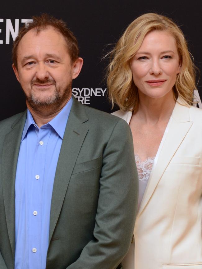 Cate Blanchett, with husband Andrew Upton, says she wonders what it would be like to be married to “you know who”. Picture: Alex Towle for The Australian