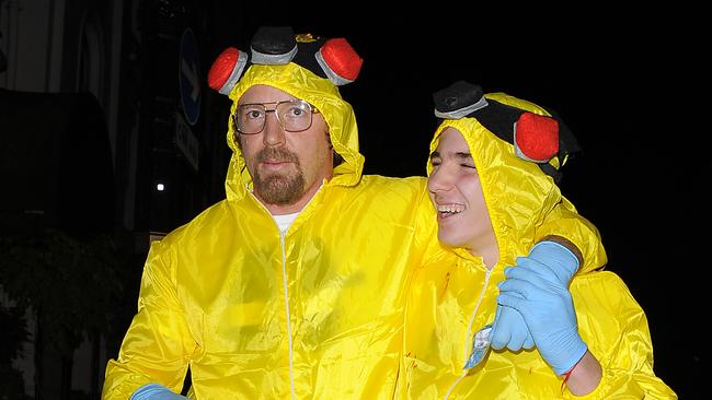 Guy and Rocco Ritchie dress up for Halloween.