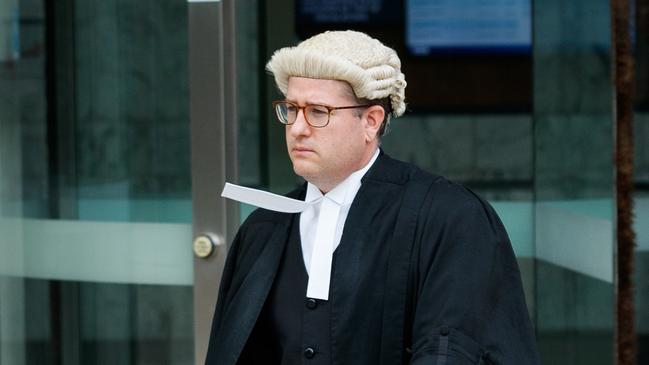 Crown prosecutor Andrew Isaacs leaves Sydney West Trial Courts in Parramatta. Picture: Max Mason-Hubers