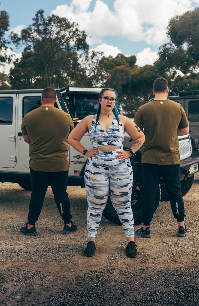 The 23-year-old was first buying and reselling other activewear. Picture: Supplied.